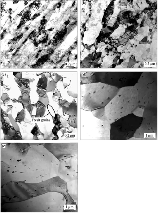 Unannealed and annealed microstructures of fine-grained 5083 Al alloy